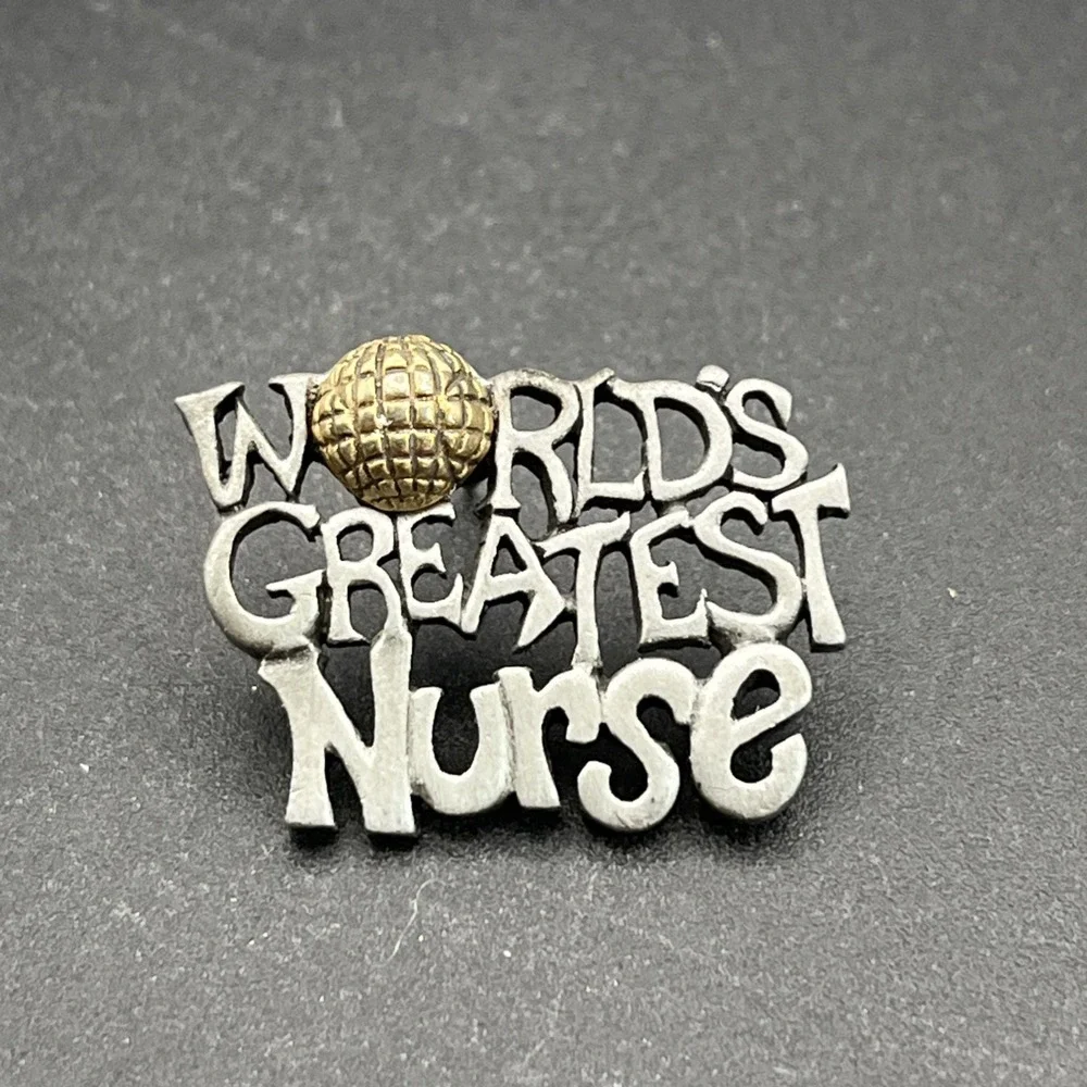 World's Greatest Nurse Silver Tone‎ Lapel Hat Pin